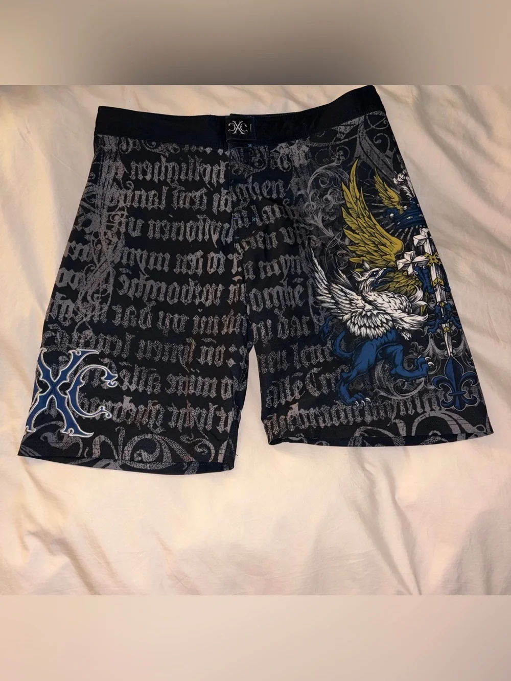 Xtreme Couture Men's Black Print Board Shorts Size 38